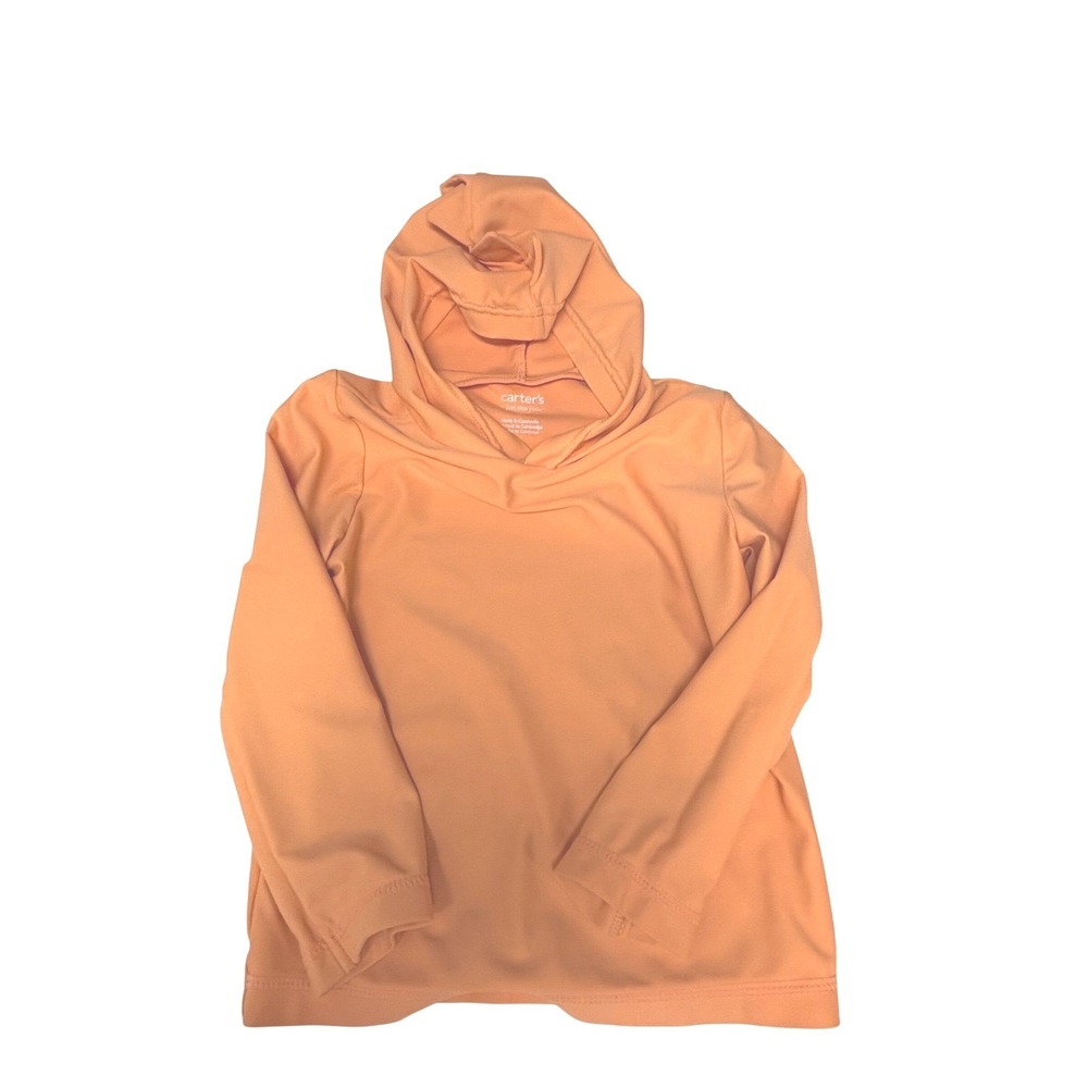 Carters Just One You Toddler Boys Orange Long Sleeve Hooded Rash Guard Size 2T